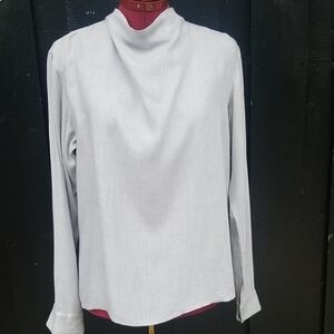 Elegant Heather Grey Women's Blouse